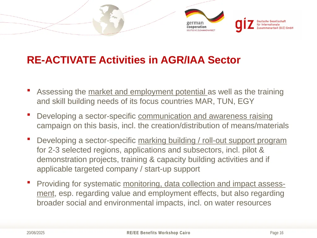 Dr. Steffen Erdle, Head of Project RE-ACTIVATE - slide 16 of 18