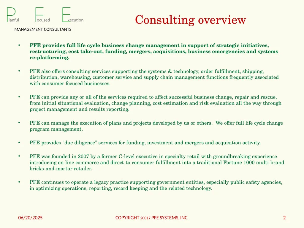 Dedicated to Successful Business Re-Engineering - slide 2 of 15