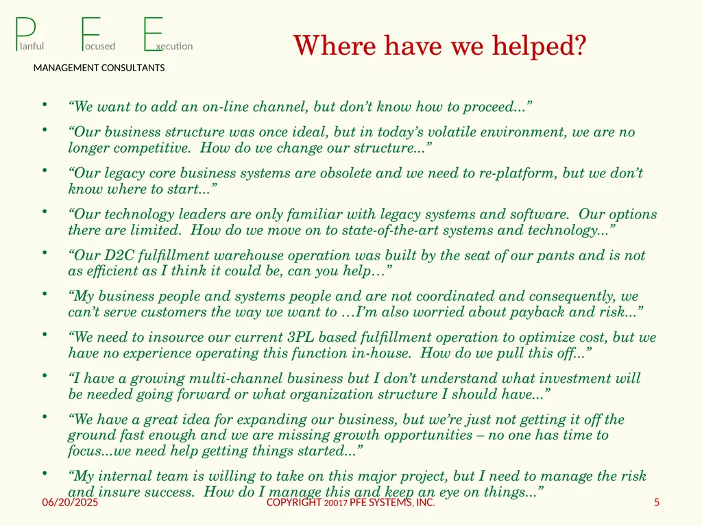 Dedicated to Successful Business Re-Engineering - slide 5 of 15