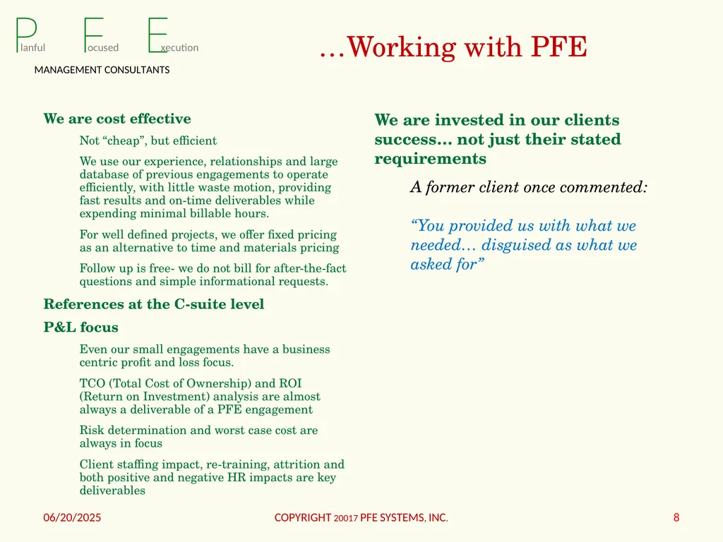 Dedicated to Successful Business Re-Engineering - slide 8 of 15