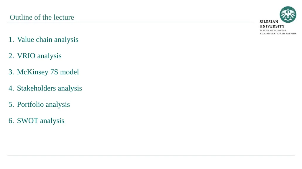 Analytical Methods of Business Environment - slide 2 of 27
