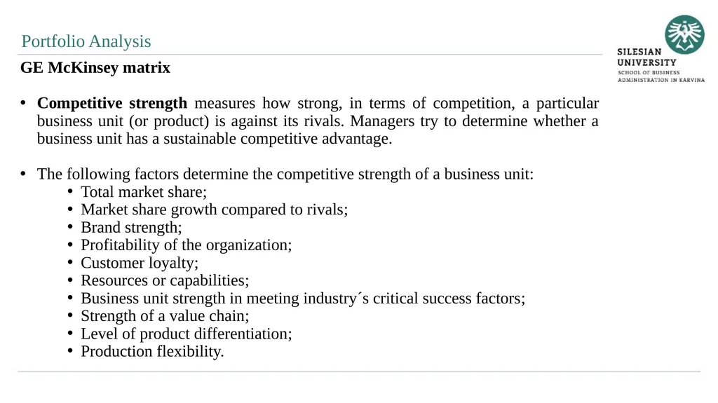 Analytical Methods of Business Environment - slide 23 of 27