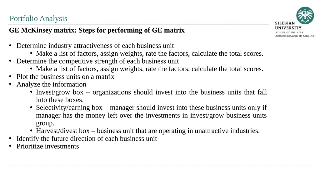 Analytical Methods of Business Environment - slide 24 of 27