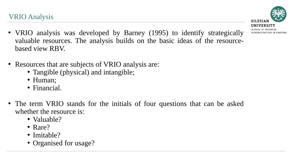 Analytical Methods of Business Environment - slide 9 of 27
