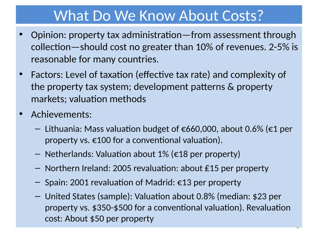 International Experience with Organizing Property - slide 4 of 24