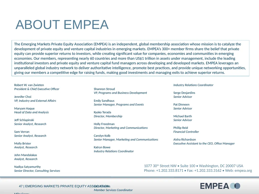 Industry Statistics Q1 2014 Emerging Markets - slide 47 of 47