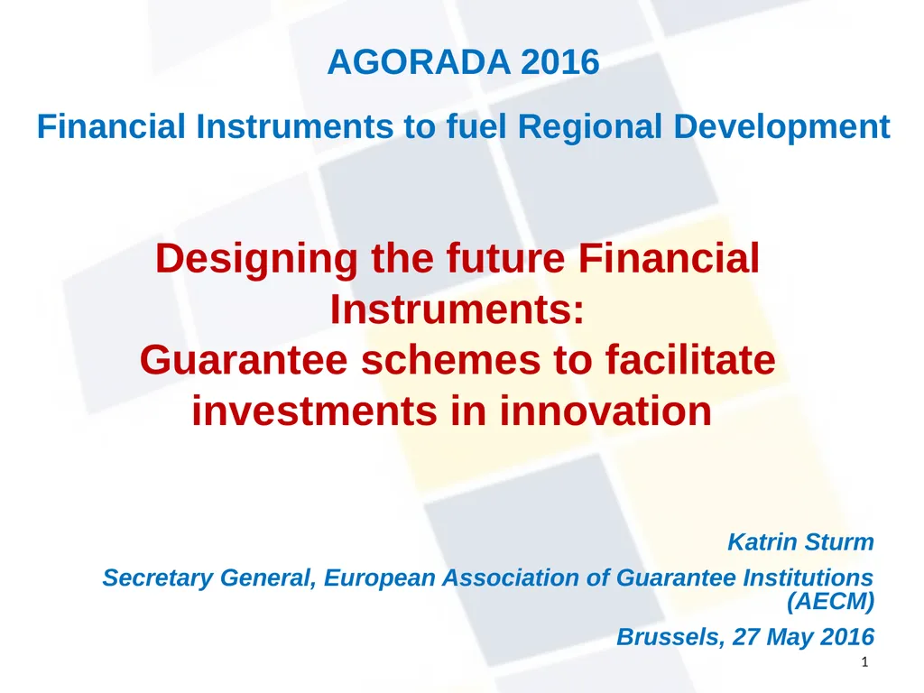 Designing the future Financial Instruments: