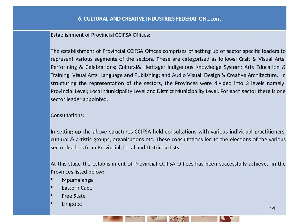FUNDING FOR NON-ENTITIES DIRECTOR-GENERAL: ARTS - slide 14 of 28