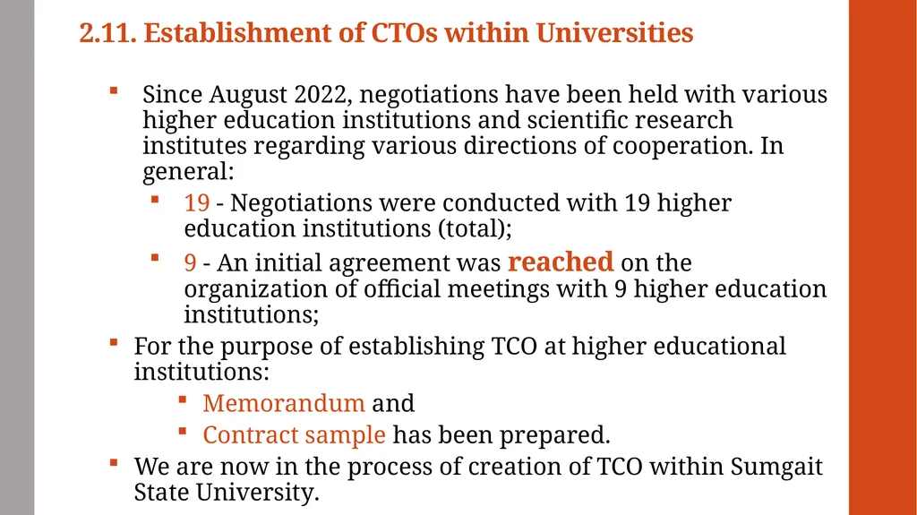 “The Center for Commercialisation and Transfer of - slide 14 of 20