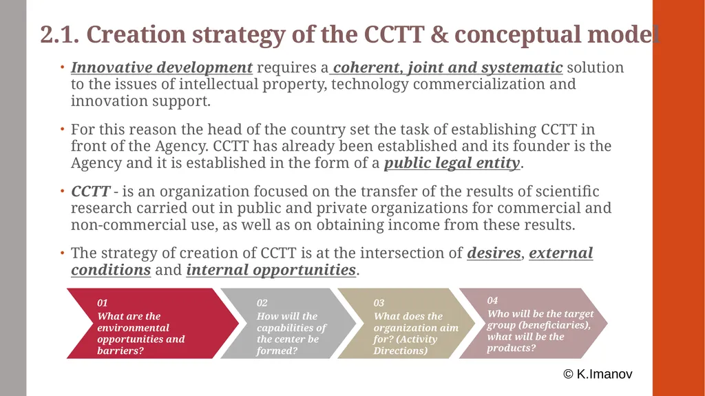 “The Center for Commercialisation and Transfer of - slide 4 of 20