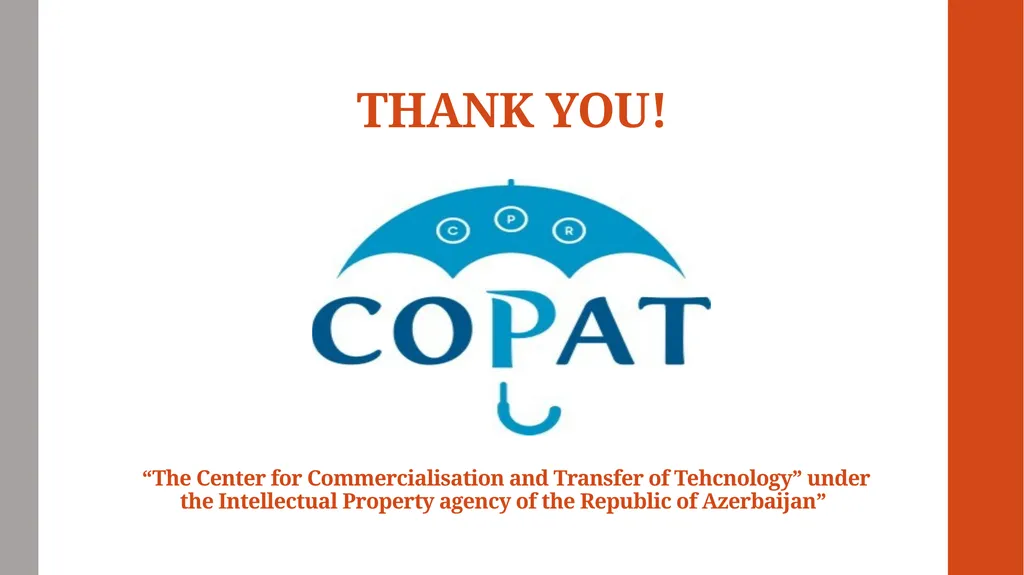 “The Center for Commercialisation and Transfer of - slide 20 of 20