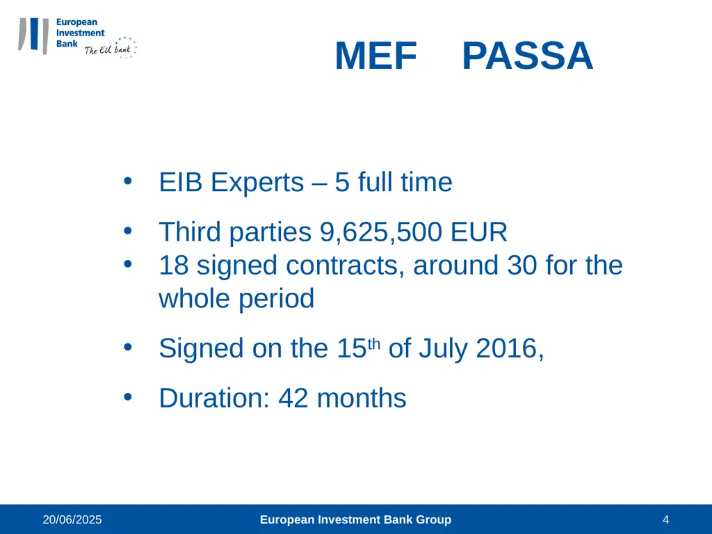 14 March 2018 European Investment Bank Group 1 - slide 4 of 14