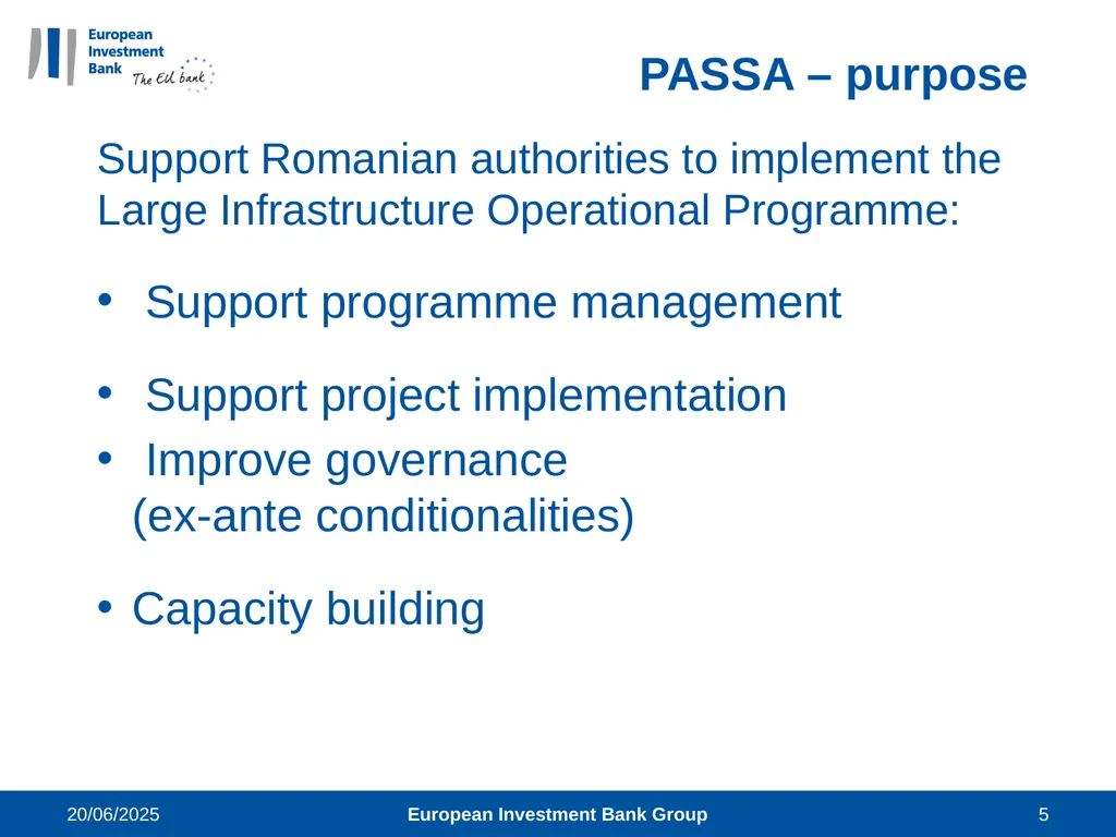 14 March 2018 European Investment Bank Group 1 - slide 5 of 14