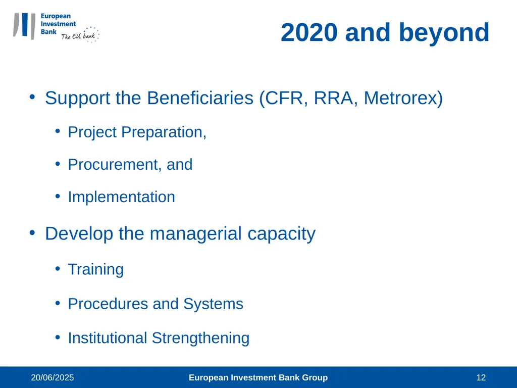 14 March 2018 European Investment Bank Group 1 - slide 12 of 14