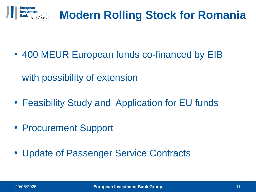14 March 2018 European Investment Bank Group 1 - slide 11 of 14