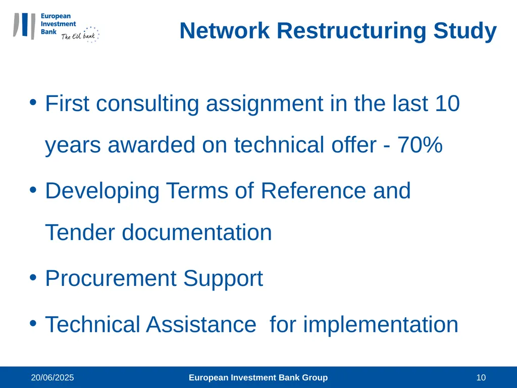 14 March 2018 European Investment Bank Group 1 - slide 10 of 14