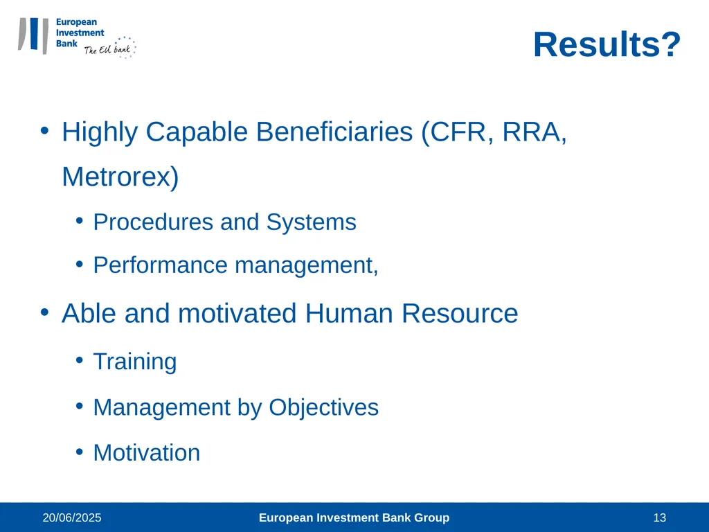 14 March 2018 European Investment Bank Group 1 - slide 13 of 14