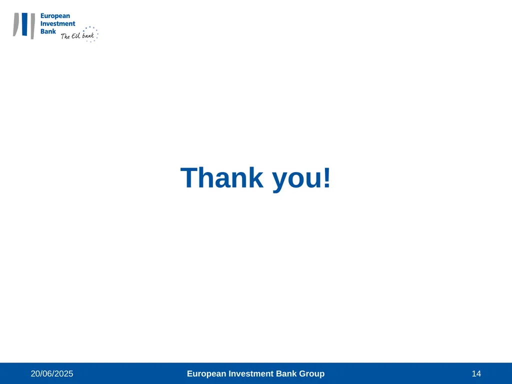 14 March 2018 European Investment Bank Group 1 - slide 14 of 14