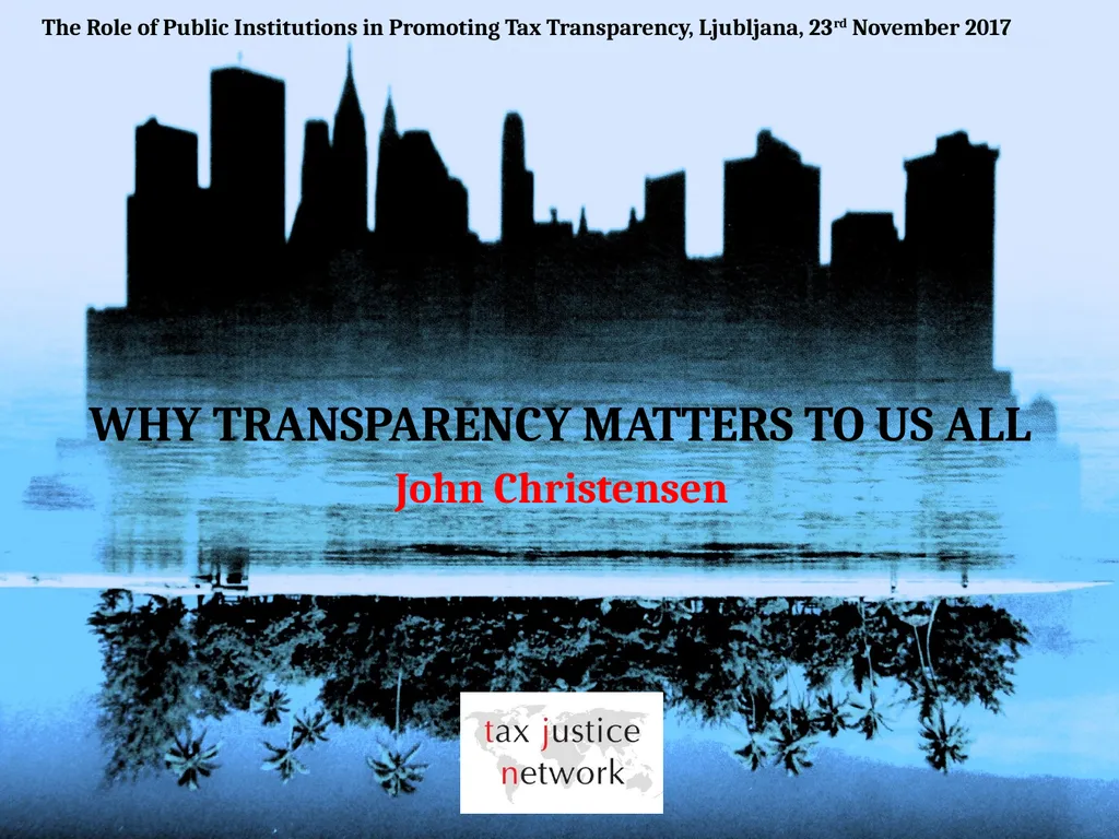 John Christensen The Role of Public Institutions