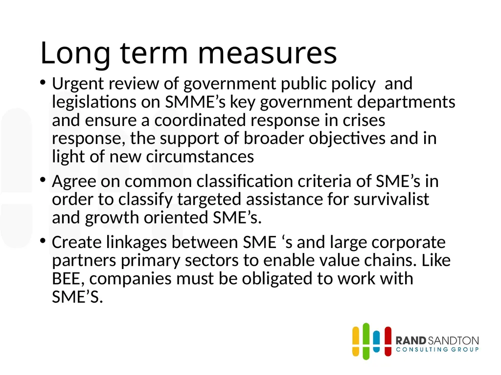 Planning for the Future of Small Businesses in - slide 25 of 33