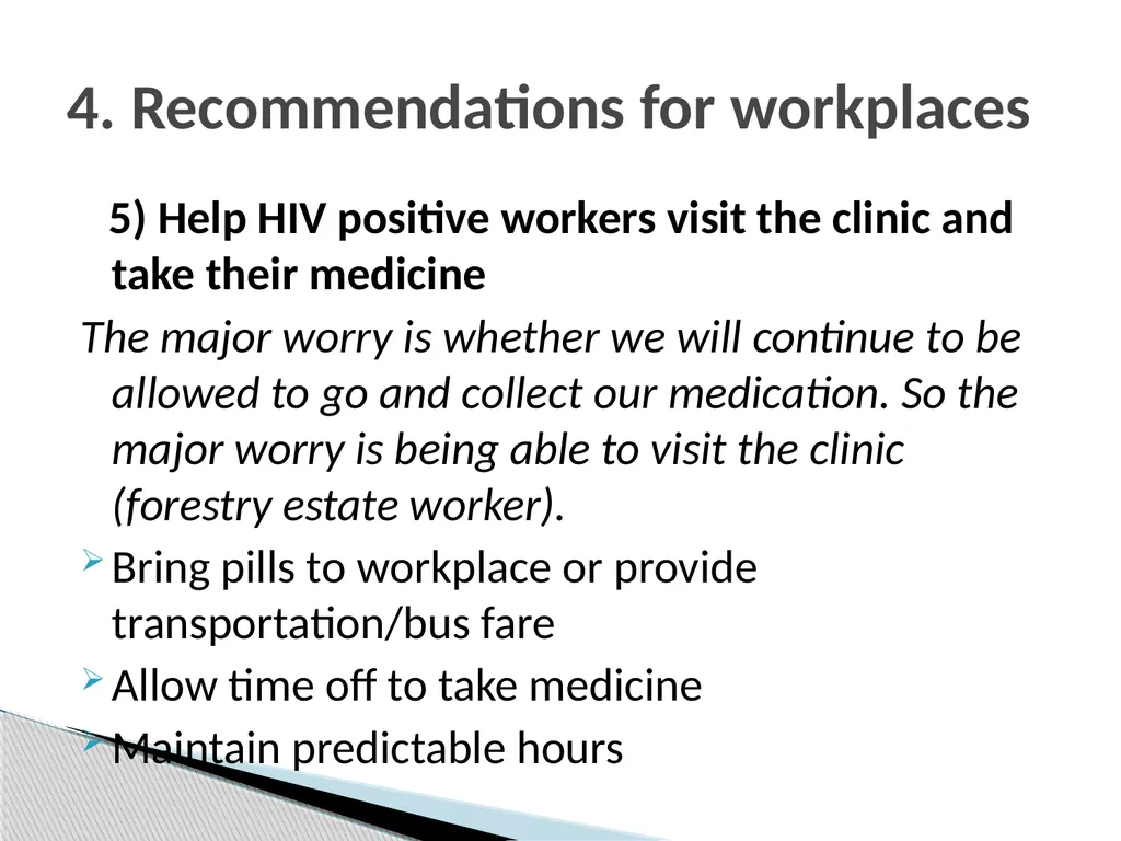 AIDS amongst workers: What special factors - slide 21 of 29