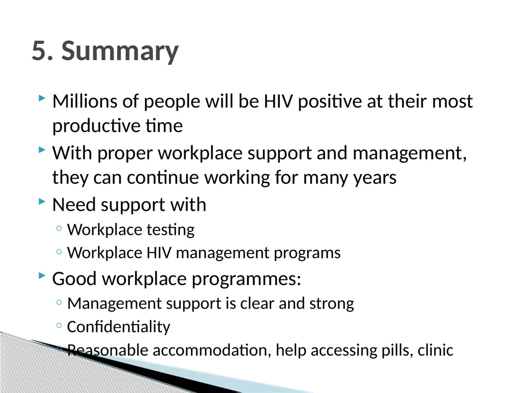 AIDS amongst workers: What special factors - slide 25 of 29