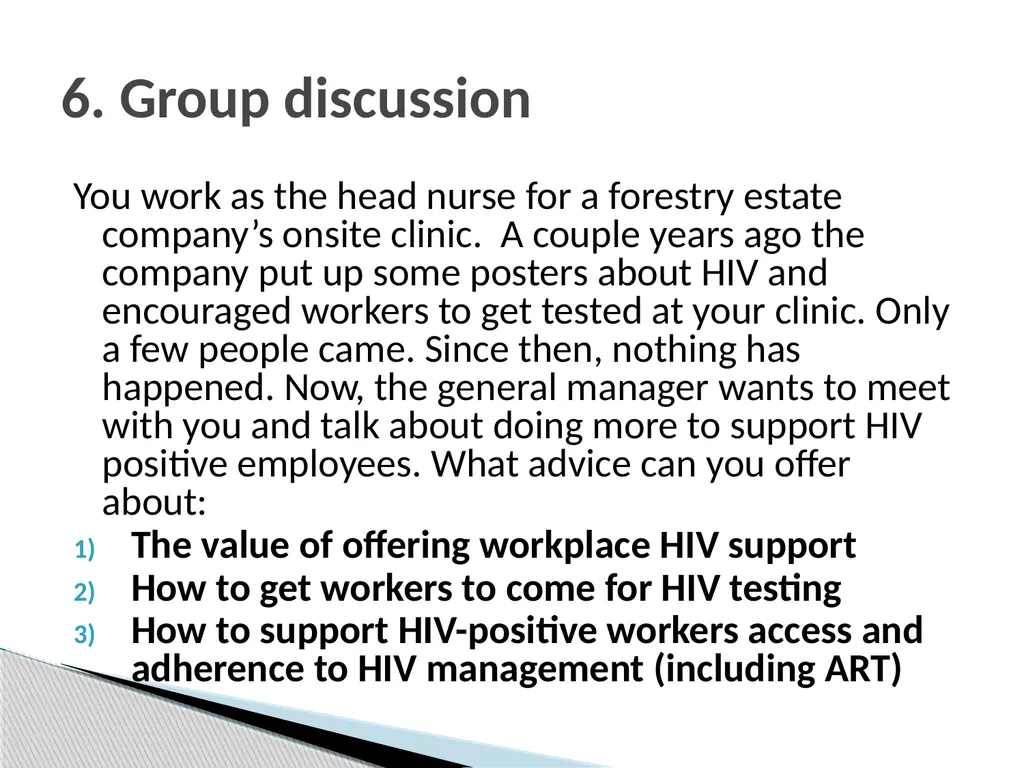 AIDS amongst workers: What special factors - slide 26 of 29