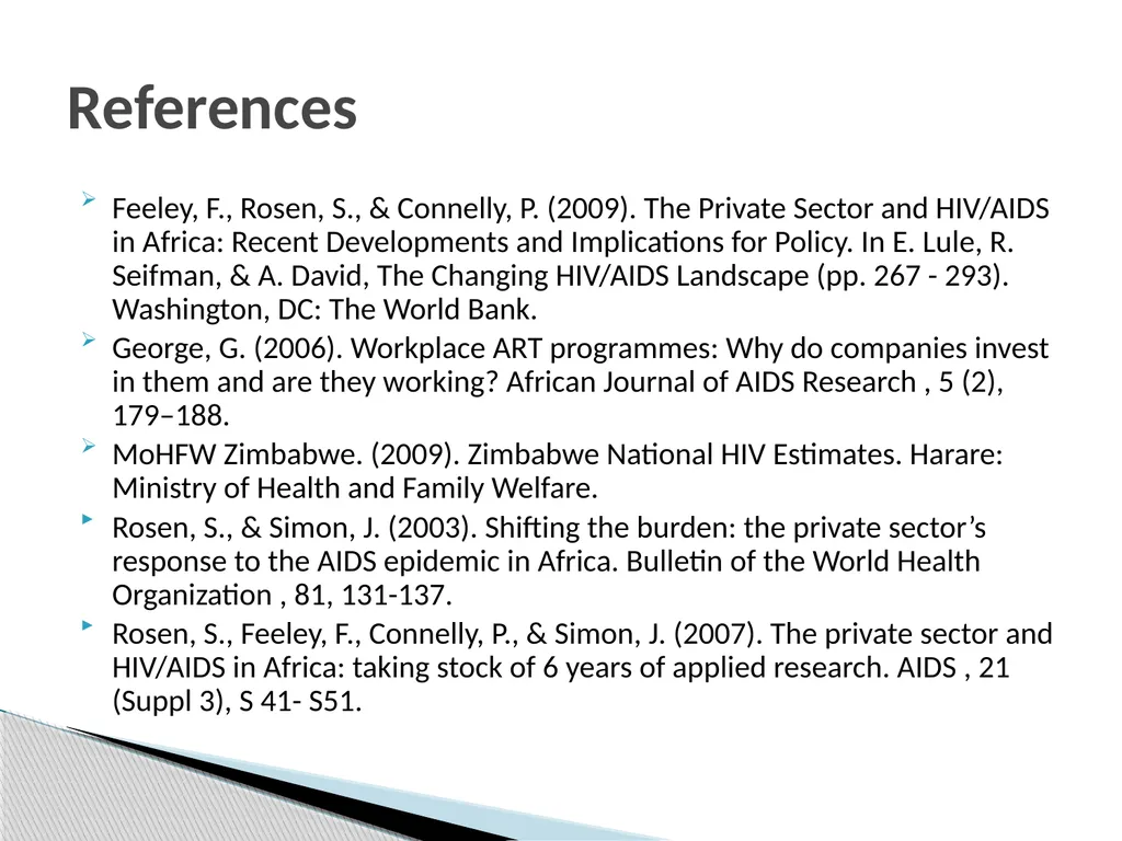AIDS amongst workers: What special factors - slide 28 of 29