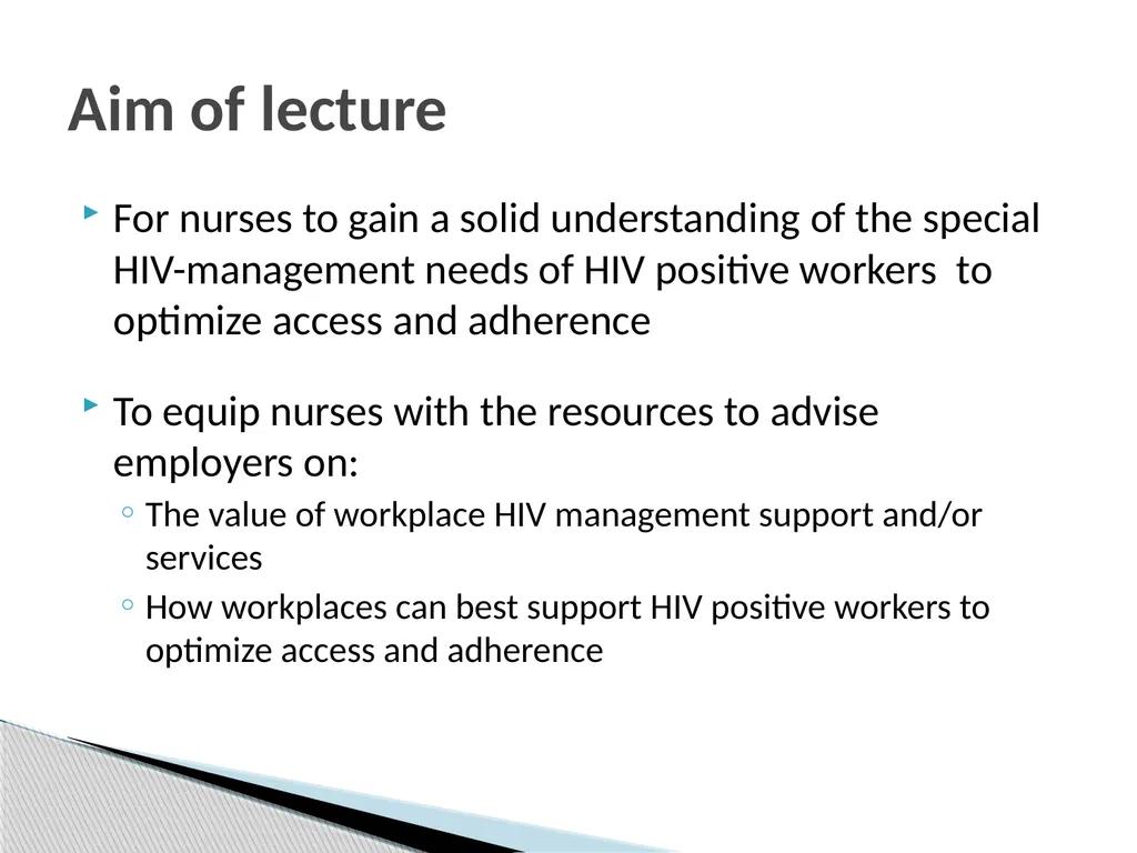 AIDS amongst workers: What special factors - slide 2 of 29