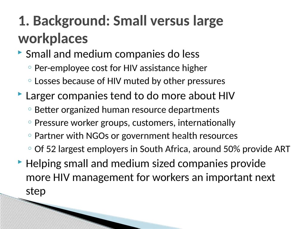 AIDS amongst workers: What special factors - slide 6 of 29