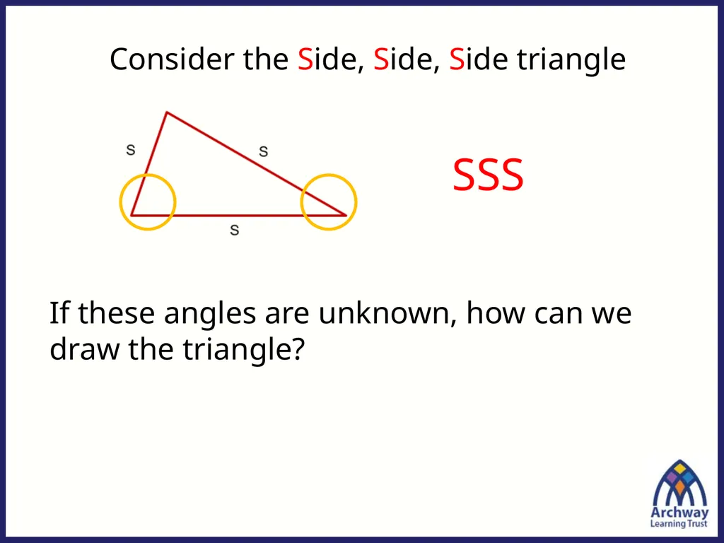Last lesson we looked at how to draw triangles - slide 4 of 12