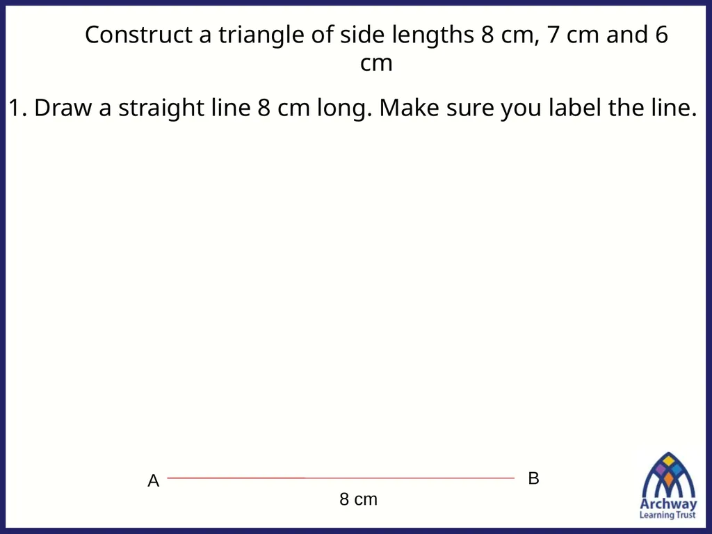 Last lesson we looked at how to draw triangles - slide 5 of 12