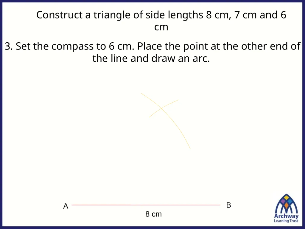 Last lesson we looked at how to draw triangles - slide 7 of 12