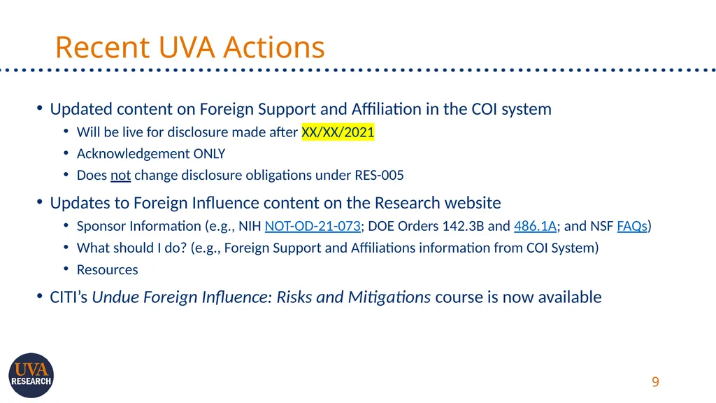 March 18, 2021 Expanded Federal Disclosure - slide 9 of 16