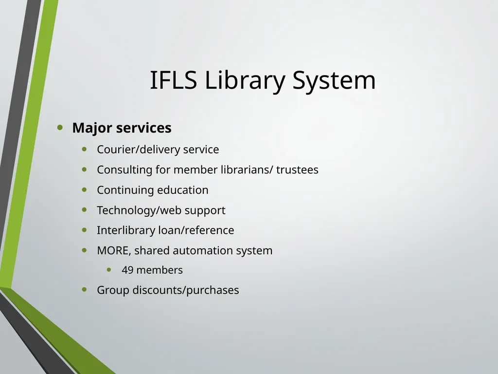 Library Director Orientation John Thompson, System - slide 7 of 96