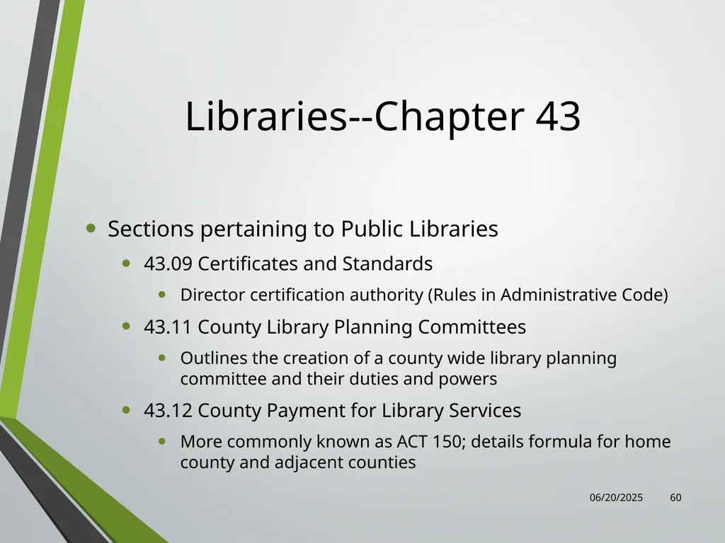 Library Director Orientation John Thompson, System - slide 60 of 96