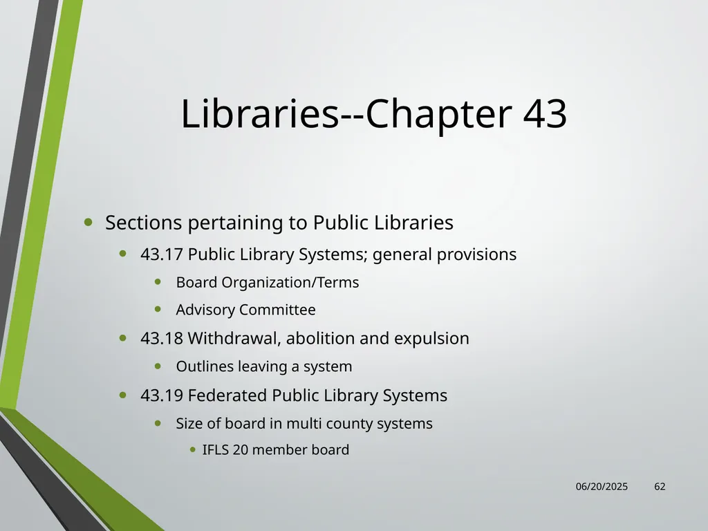 Library Director Orientation John Thompson, System - slide 62 of 96