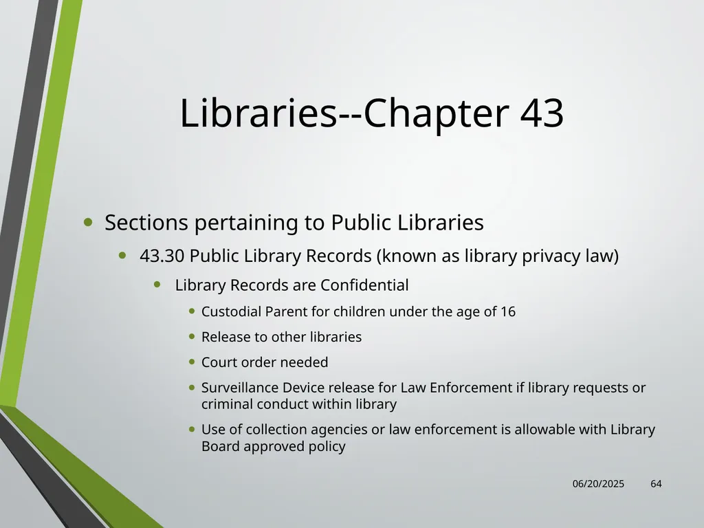 Library Director Orientation John Thompson, System - slide 64 of 96