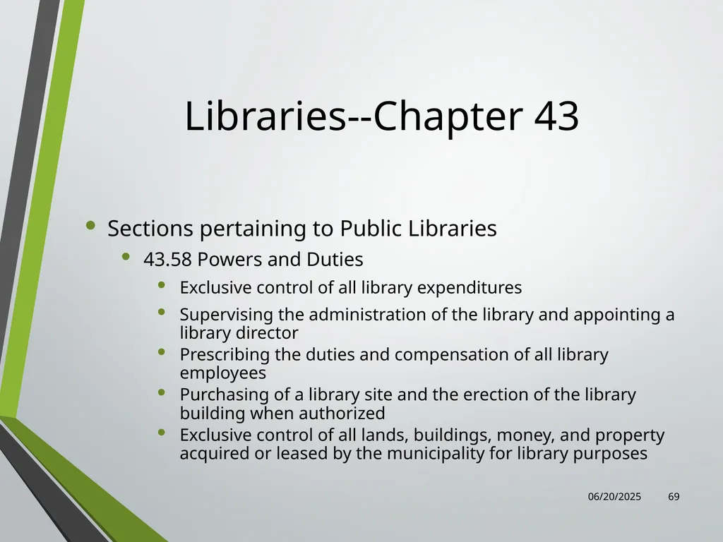 Library Director Orientation John Thompson, System - slide 69 of 96