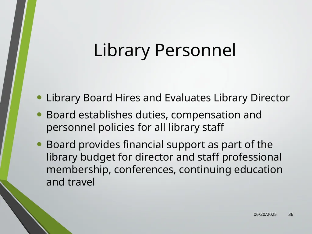 Library Director Orientation John Thompson, System - slide 36 of 96