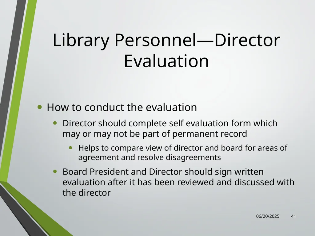Library Director Orientation John Thompson, System - slide 41 of 96