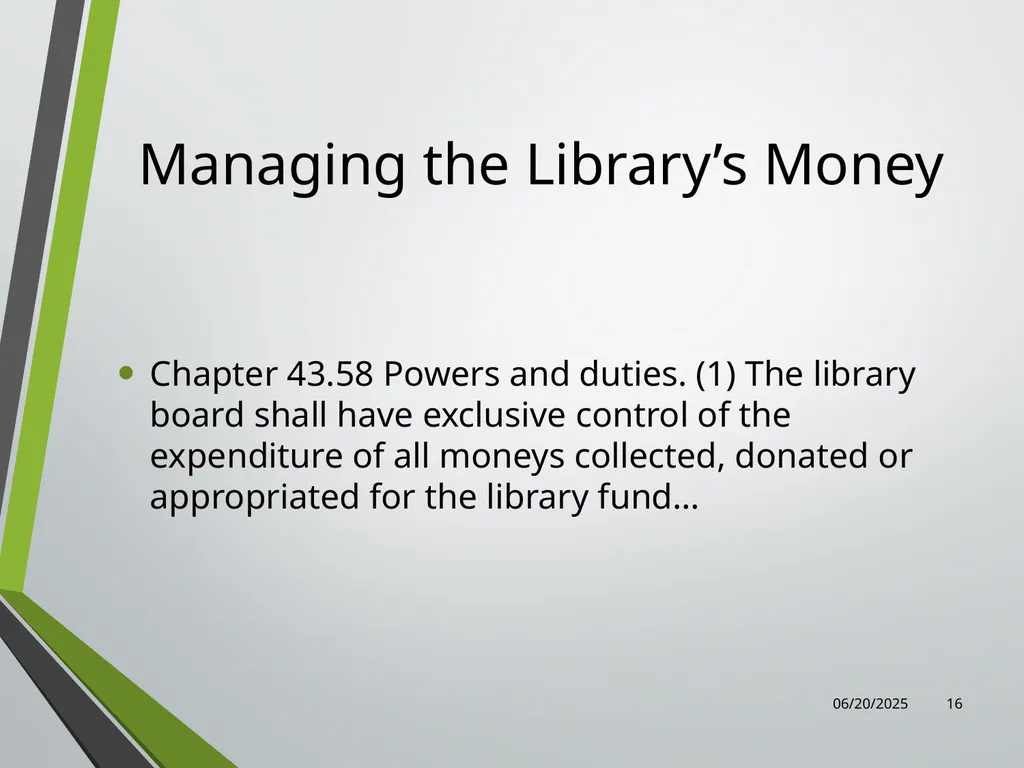 Library Director Orientation John Thompson, System - slide 16 of 96