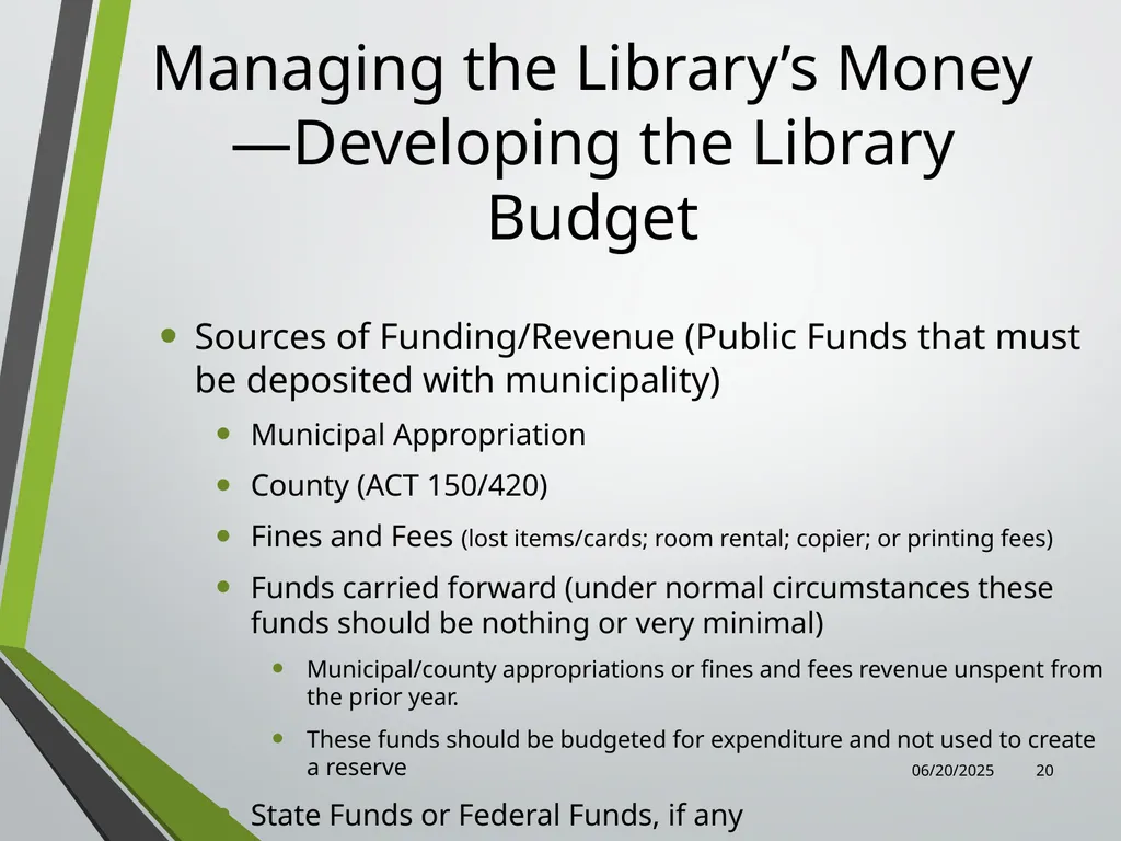 Library Director Orientation John Thompson, System - slide 20 of 96