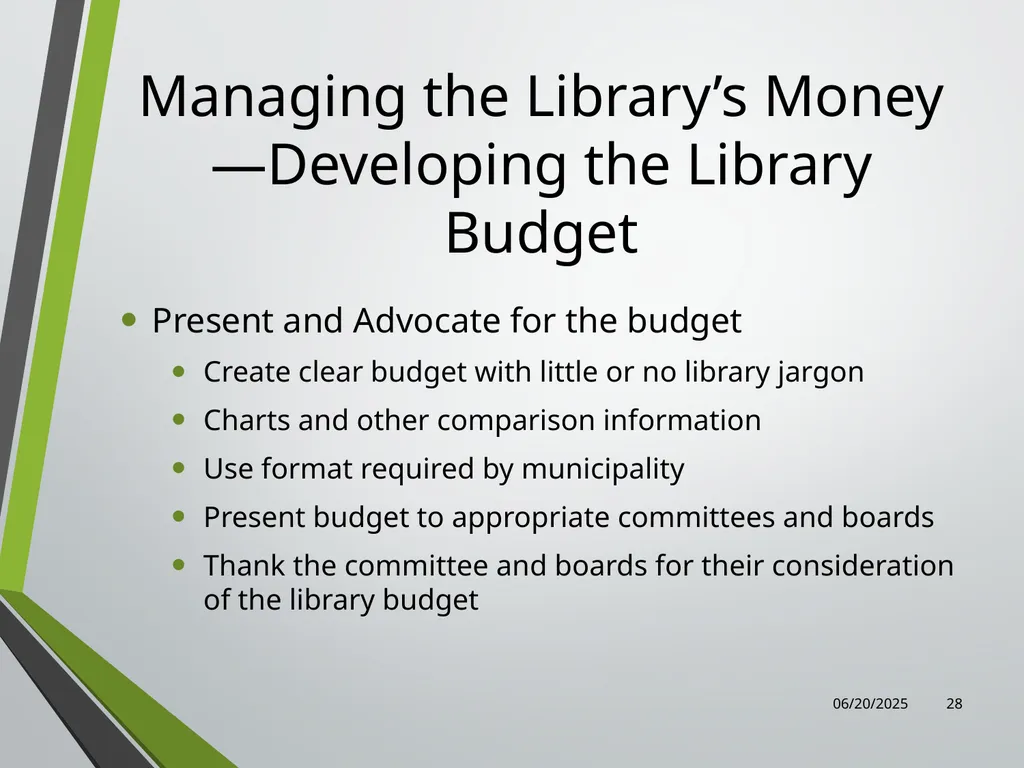 Library Director Orientation John Thompson, System - slide 28 of 96