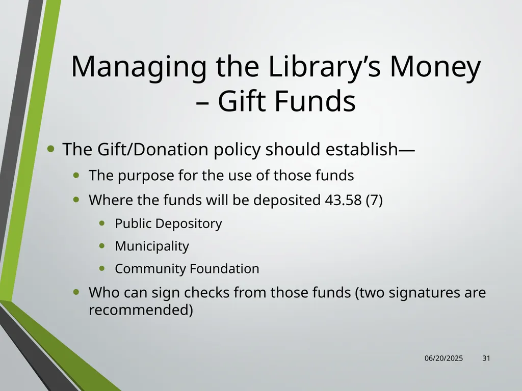 Library Director Orientation John Thompson, System - slide 31 of 96