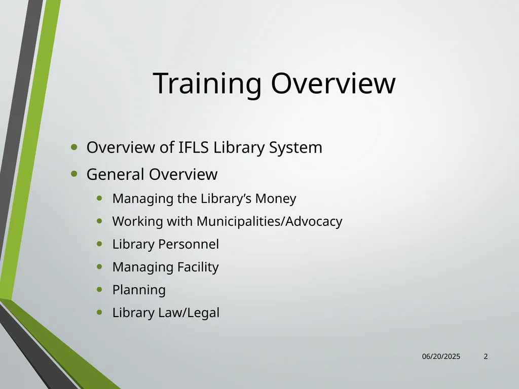 Library Director Orientation John Thompson, System - slide 2 of 96