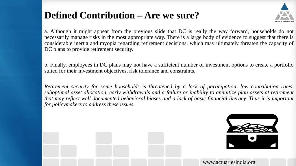 18th Current Issues in Retirement Benefits Online - slide 12 of 27