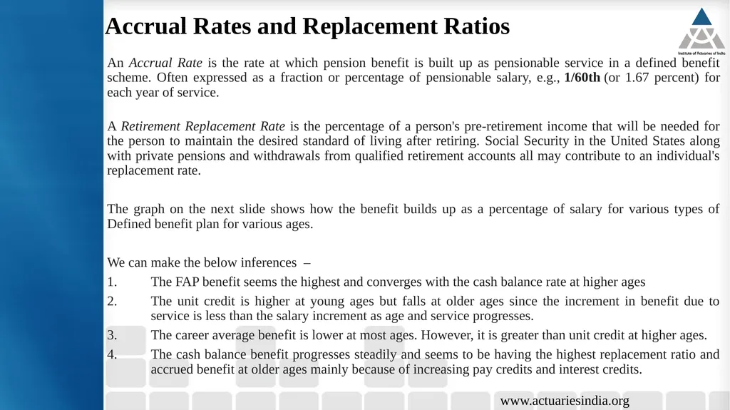 18th Current Issues in Retirement Benefits Online - slide 17 of 27