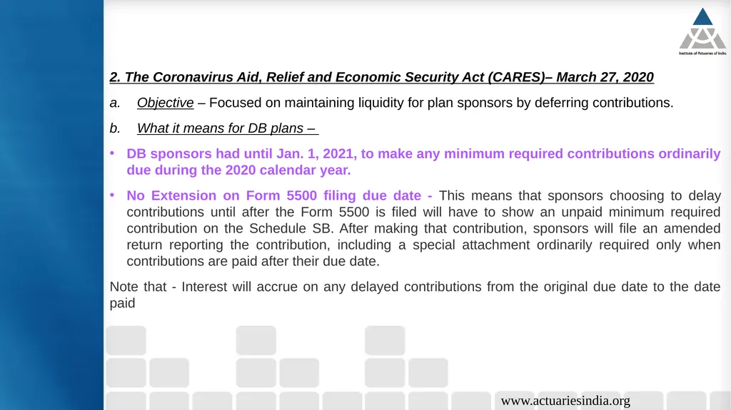 18th Current Issues in Retirement Benefits Online - slide 22 of 27