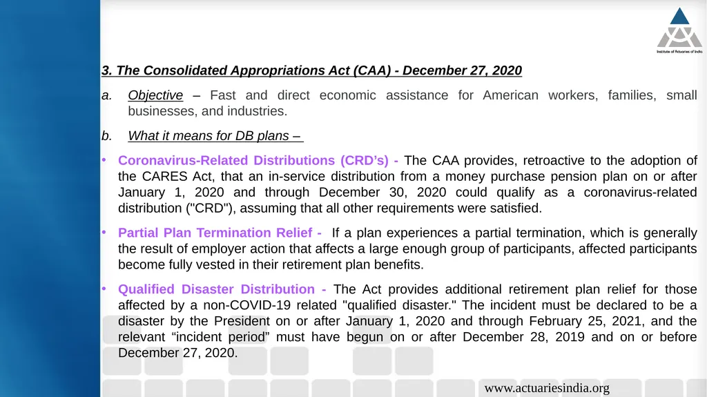 18th Current Issues in Retirement Benefits Online - slide 23 of 27